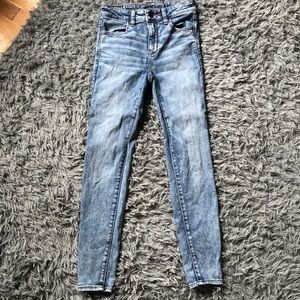 American Eagle High Waisted Acid Wash Jeans